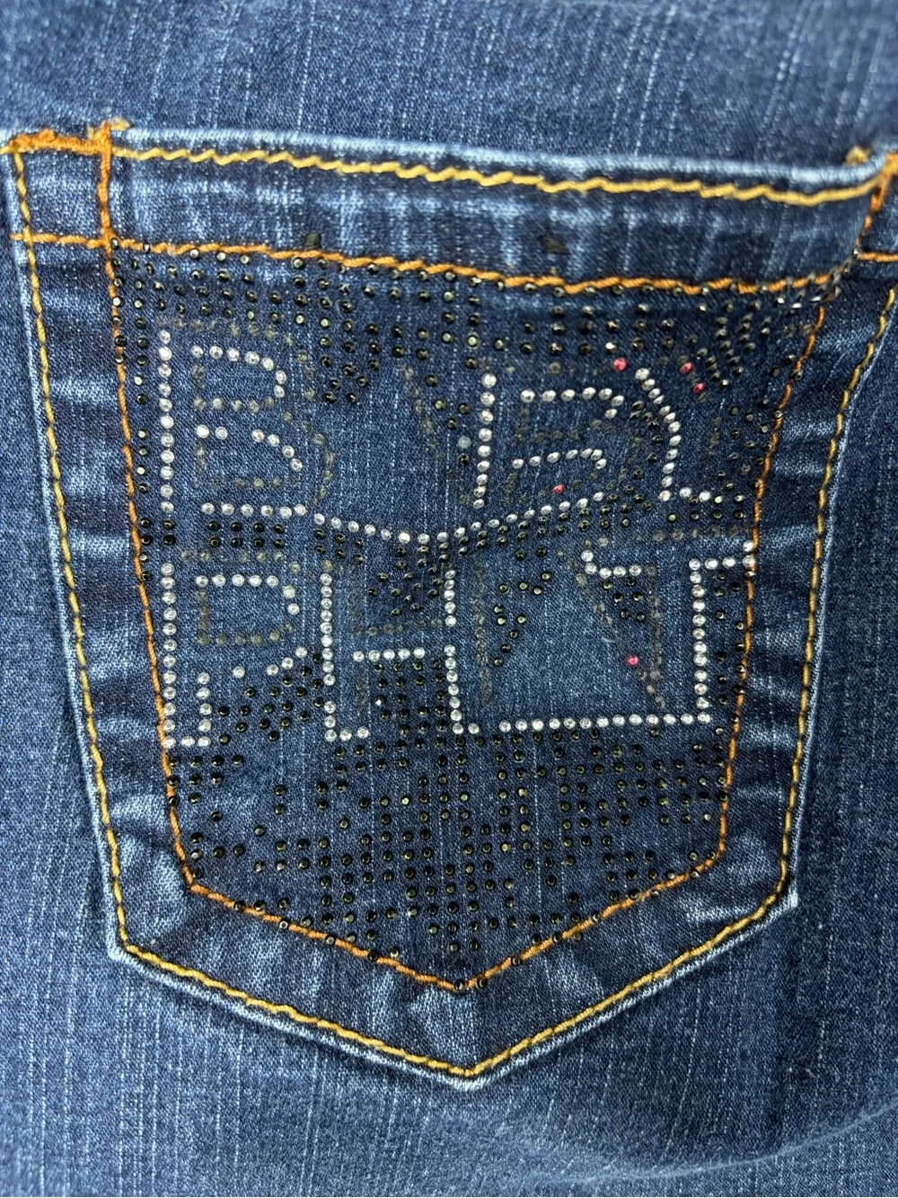 Y2K Baby Phat Rhinestone Logo Dark Wash Jeans Women’s Size 22 - Picture 6 of 9